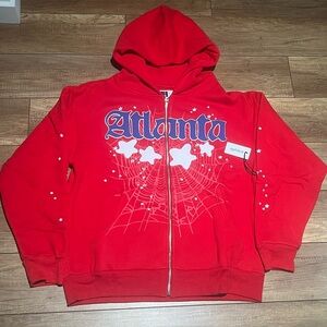 Red Sp5der Atlanta Zip Hoodie